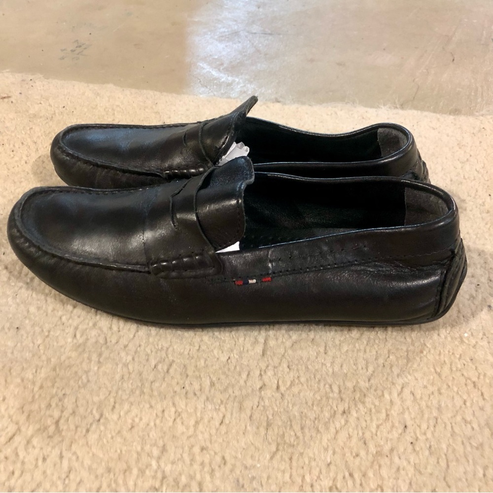 Men's Black Leather Tata Daily Italy  Slip-On Loafers